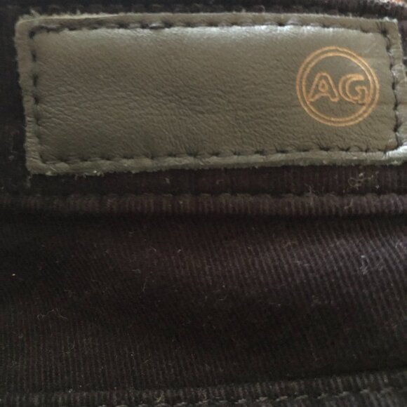 AG THE LEGGING ANKLE SUPER SKINNY BLACK STRETCH VELVET CORDUROY 25 NWOT - Picture 11 of 13